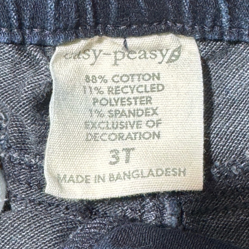 Easy Peasy toddler jeans blue unisex 3T stretch waist 3 buttons & 5 pockets - Picture 4 of 8